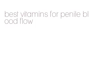 best vitamins for penile blood flow